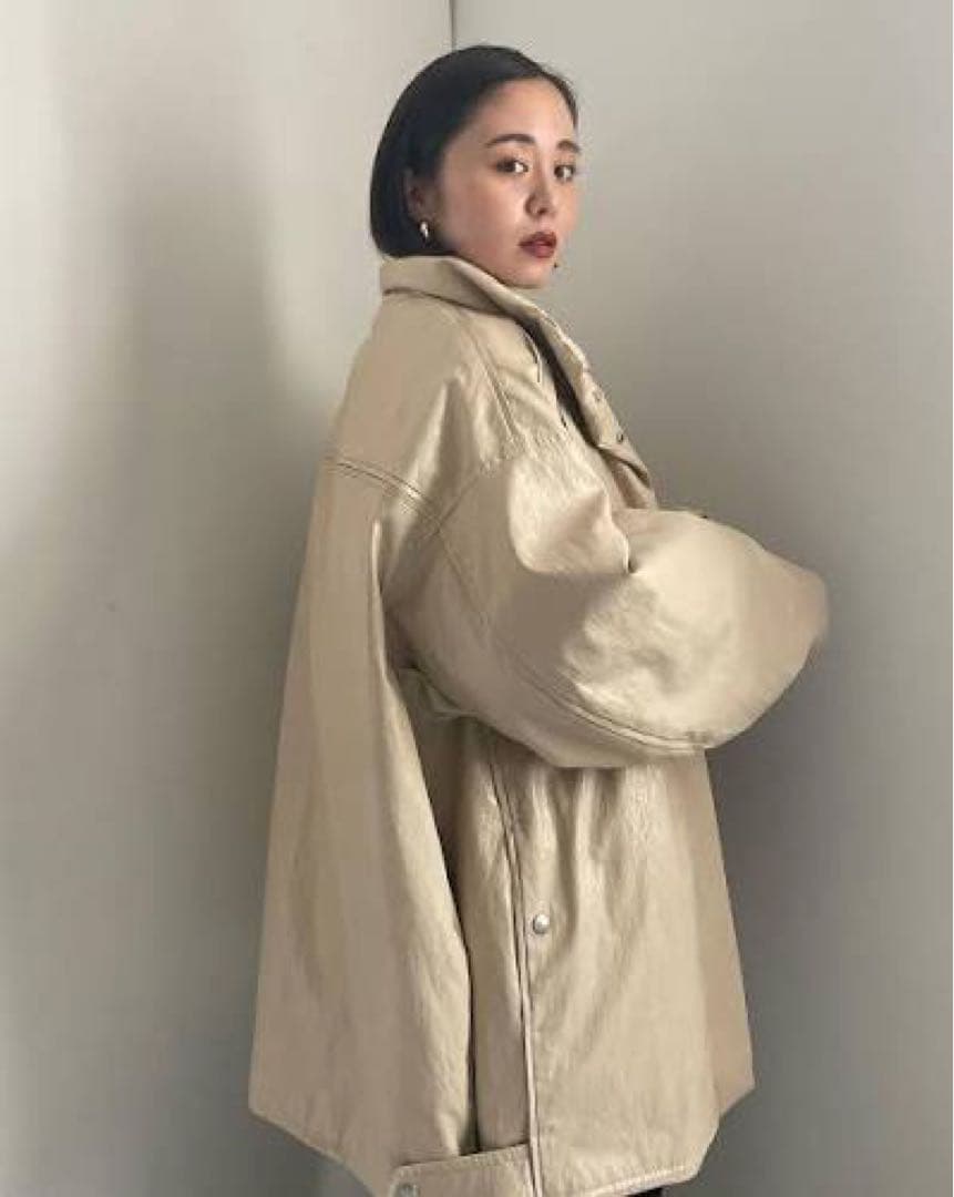 ジャケット・アウター PASTING LIKE SYNTHETIC LEATHER JACKET S