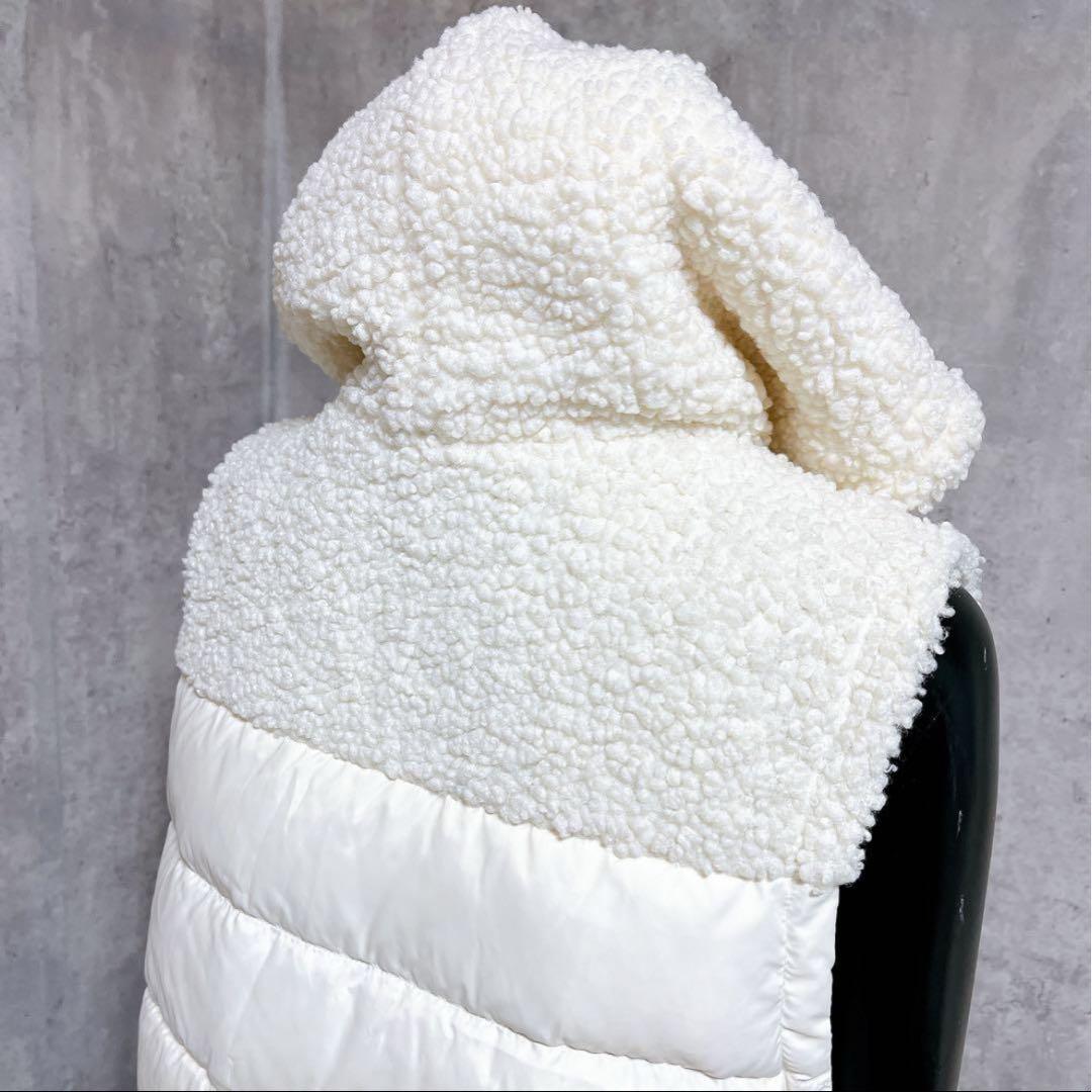 [CASTELBAJAC] ボア ロングベスト ダウン フードベスト モコモコ