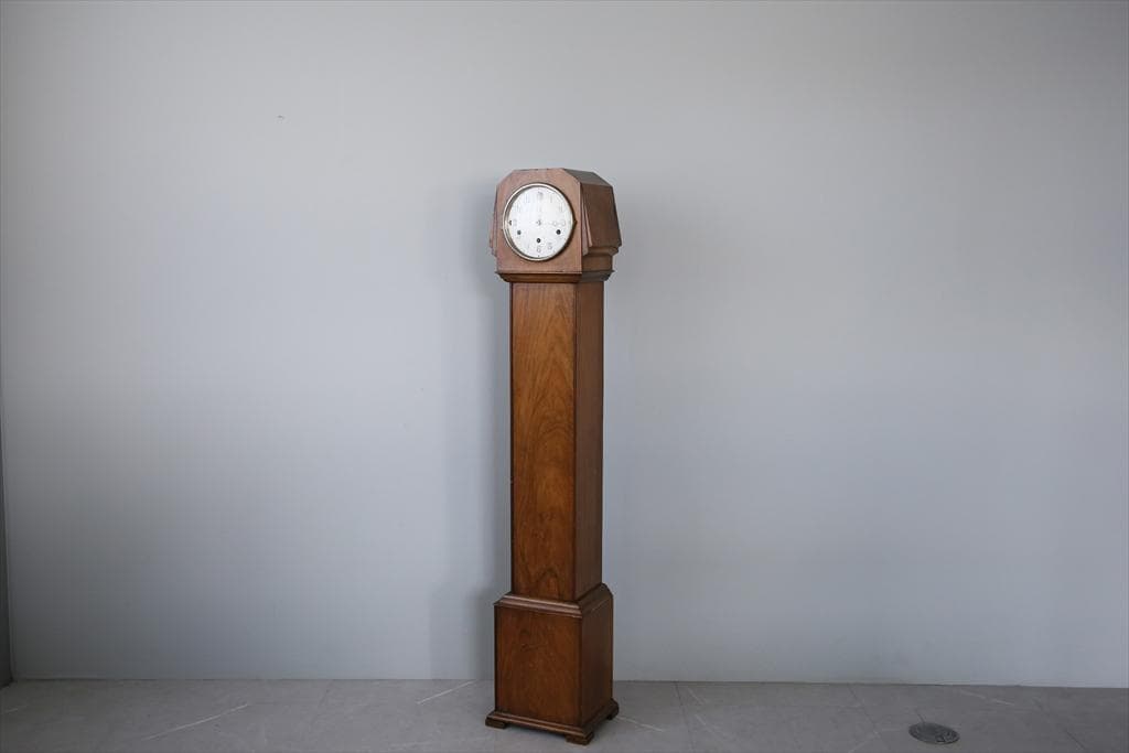 英国アンティーク古時計/置時計/柱時計/木製レトロクロック/オブジェ(92-77