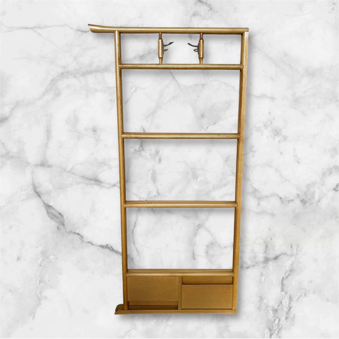 【昭和レトロ 商品】折りたたみ衣桁 古民具 欅 衣紋掛け ハンガー 着物　送料込