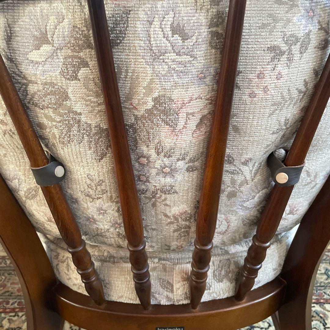 カリモク アームチェア コロニアル キャスター付き ダイニングチェア