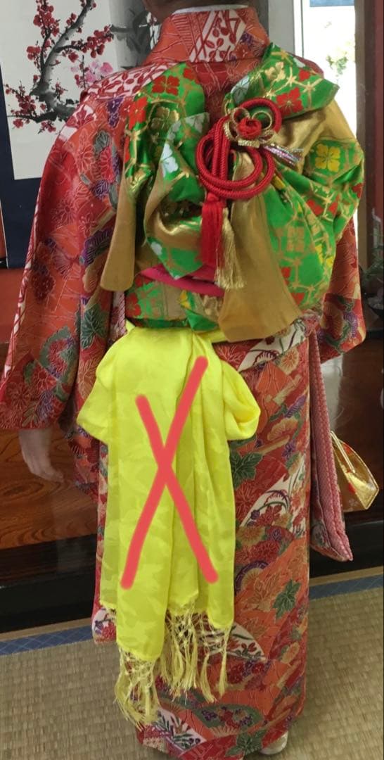 大幅値下げ！　七五三 女の子 7歳 着物　反物仕立て・2着 長襦袢・帯