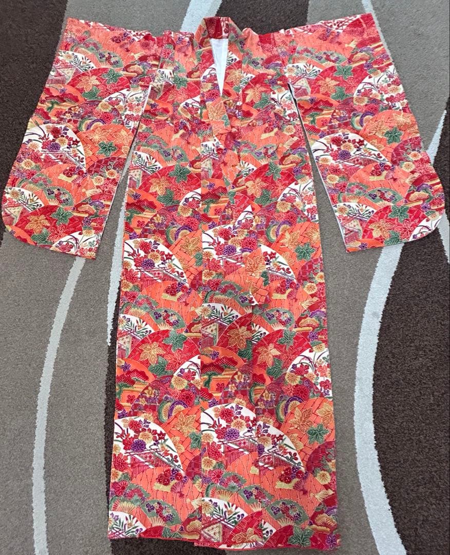 大幅値下げ！　七五三 女の子 7歳 着物　反物仕立て・2着 長襦袢・帯