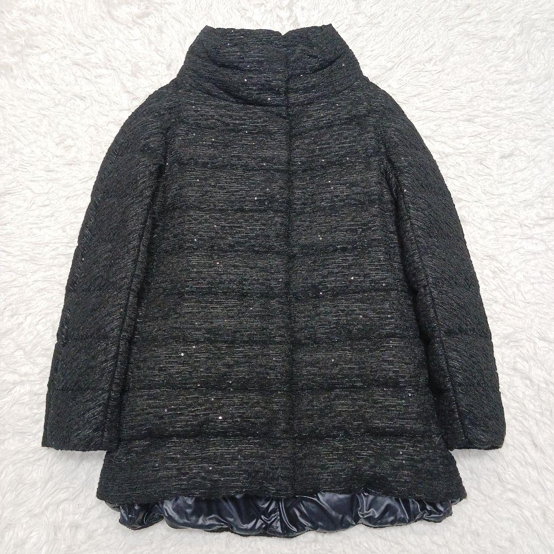 ✨美品✨HERNO　スパンコール　ハイネック　ジャガードダウンジャケット 46