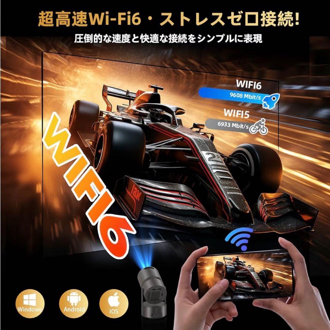 58 2026年最新 バッテリー内蔵 プロジェクター Android 天井投影可