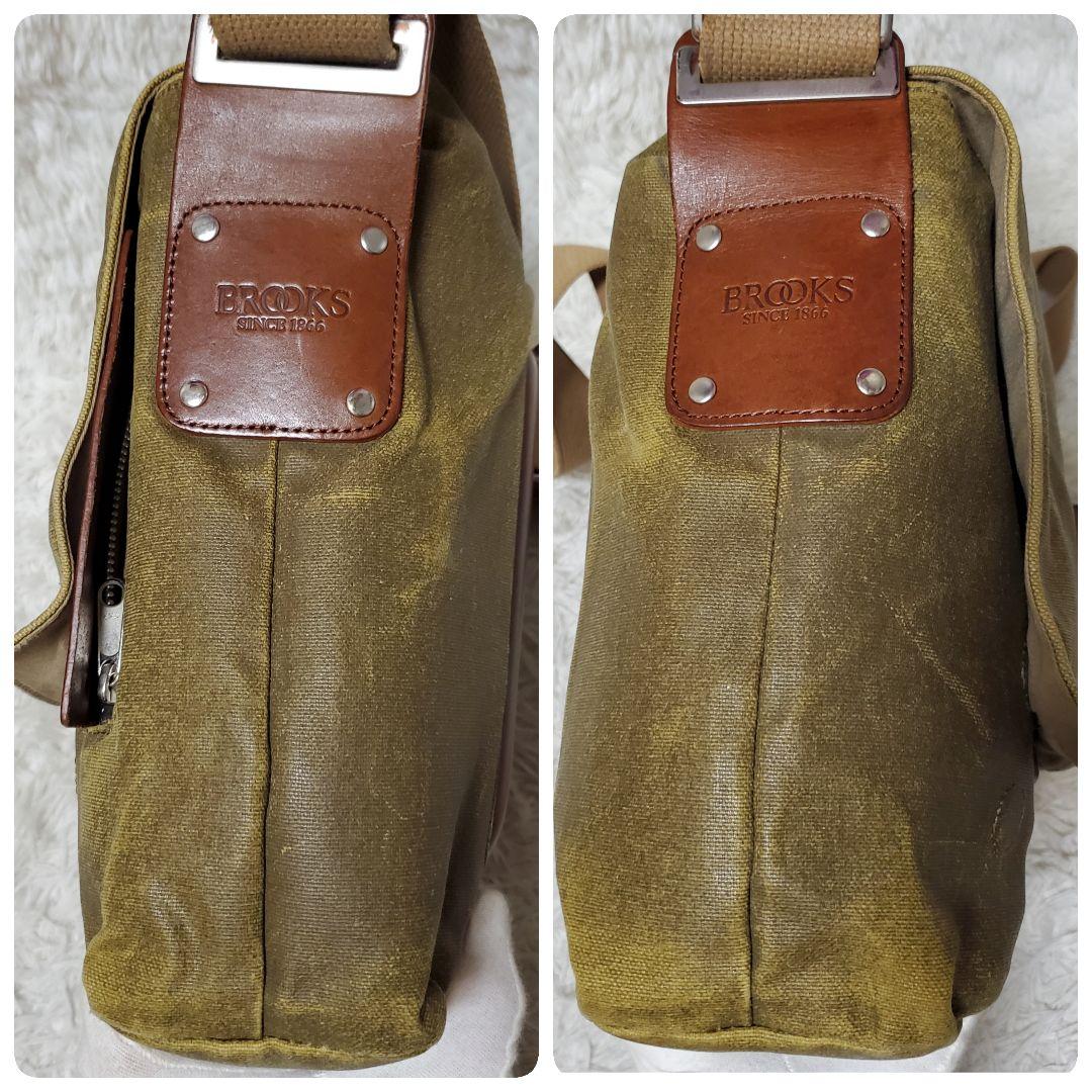 希少 BBROOKS 2way コーティングキャンバス メッセンジャーバッグ