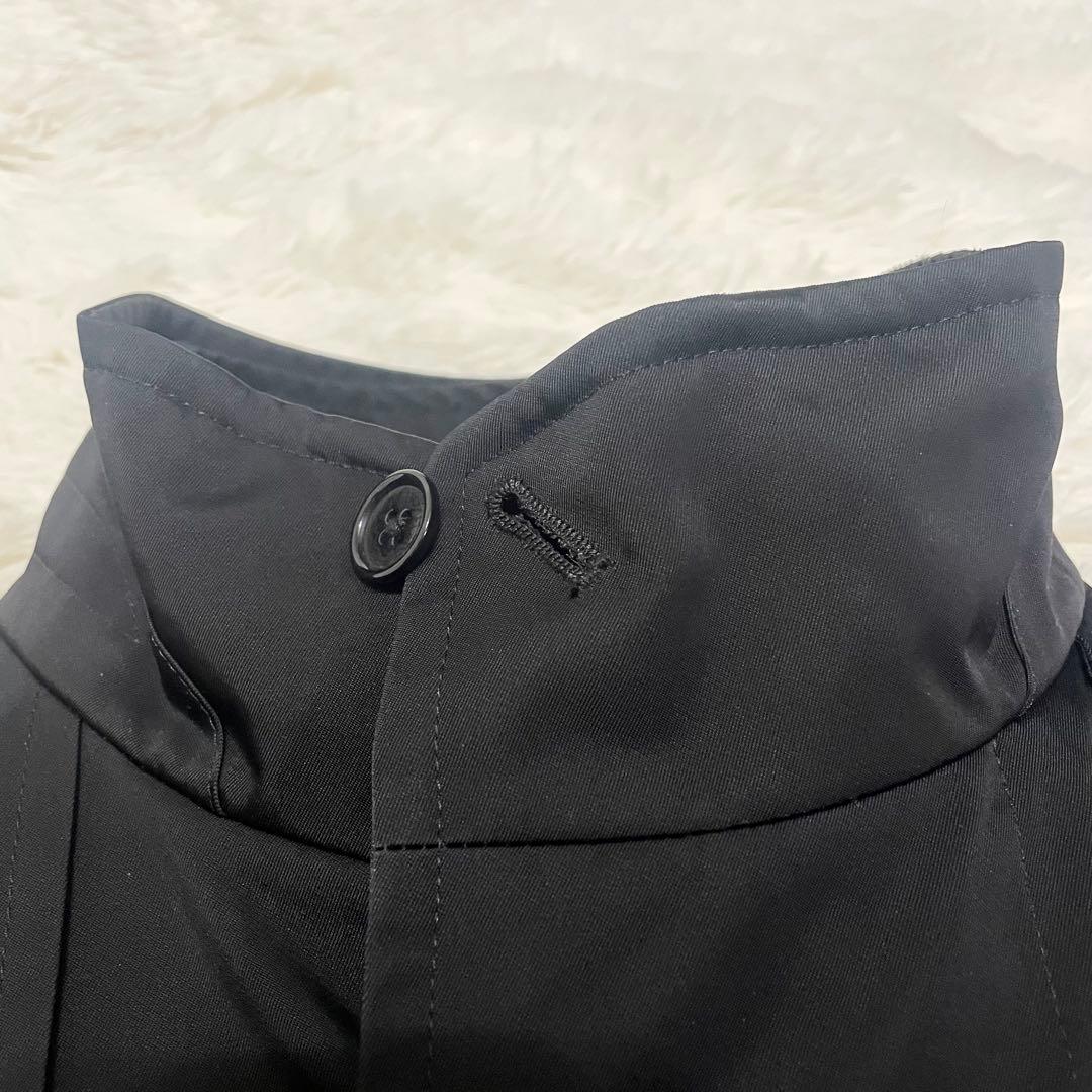 BARNEYS NEWYORKメンズ ステンカラーコート 中綿ライナー付き 黒