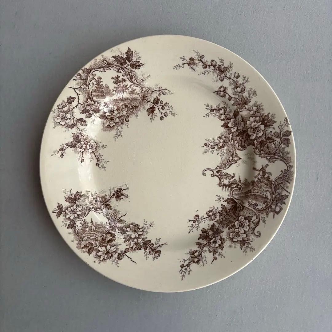 フランスアンティーク ショワジールロワ POMPADOUR ディナープレートB