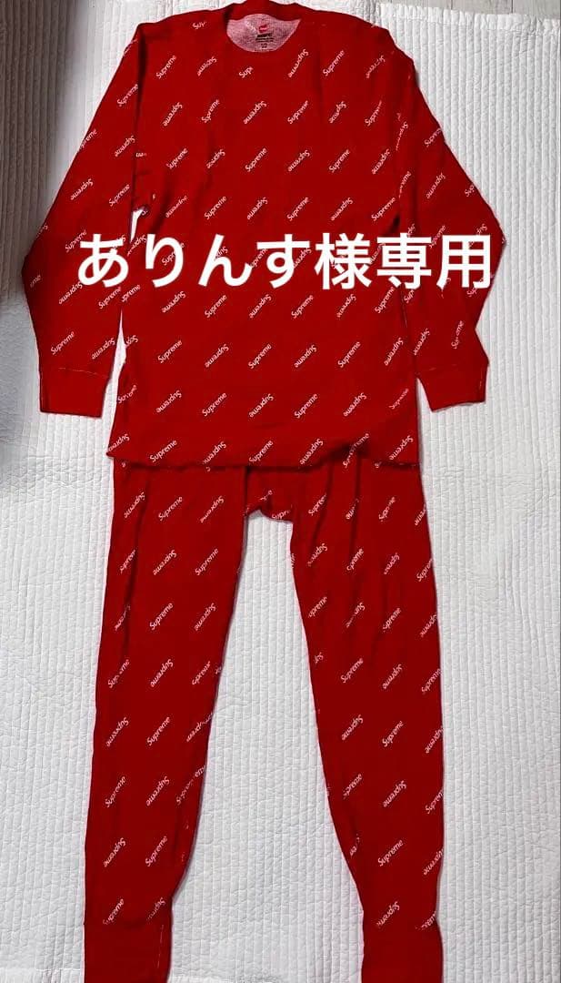 supreme Hanesコラボ　Beefy ロゴ上下セットサーマル