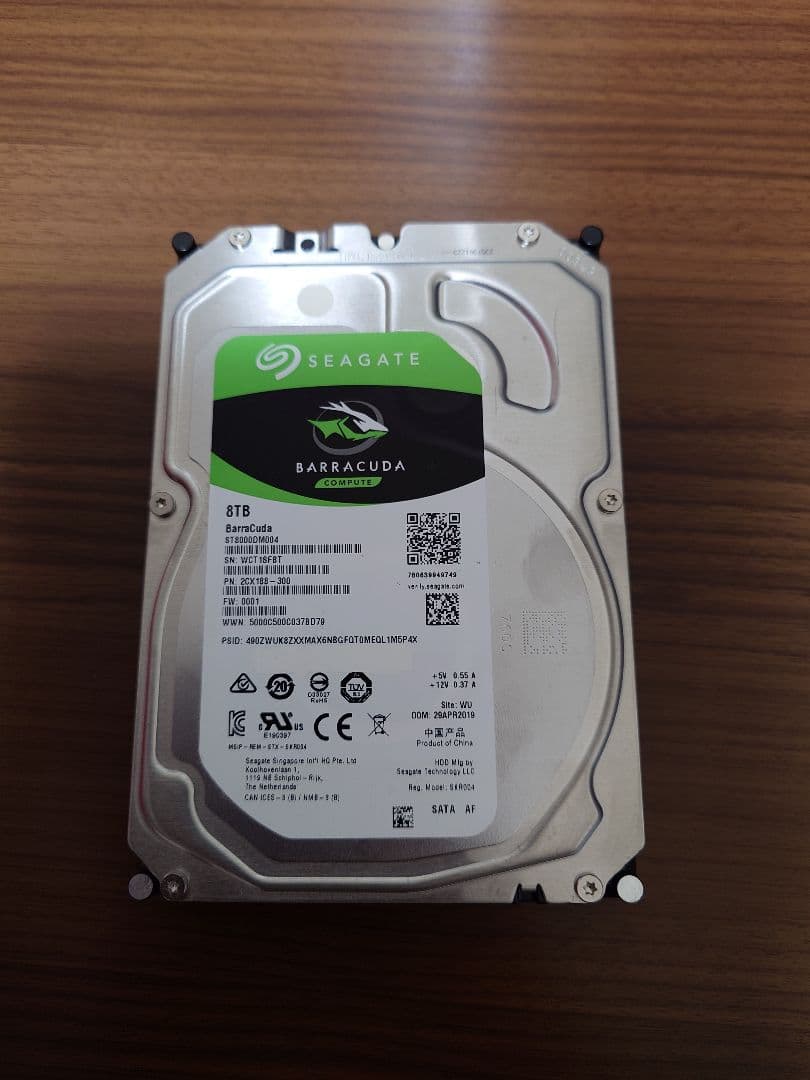 「品薄放出」使用時間402h Seagate Barracuda 8TB「4」