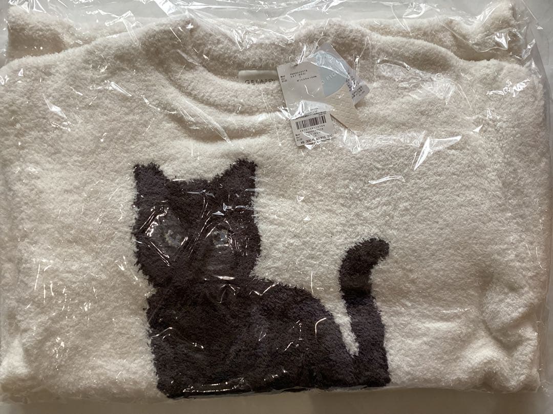 ジェラートピケ　キャットドッグジャガードワンピース　ボンベイ　CAT