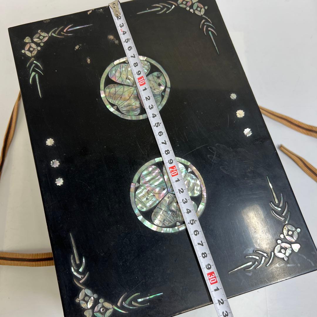 時代　木彫螺鈿印籠、宝石四段ケース　32×23×16㎝東Y8-02101F☆2F