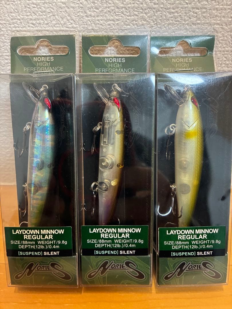 【希少レアルアー】ノリーズ　レイダウンミノー”レギュラー”新品未開封　３個セット