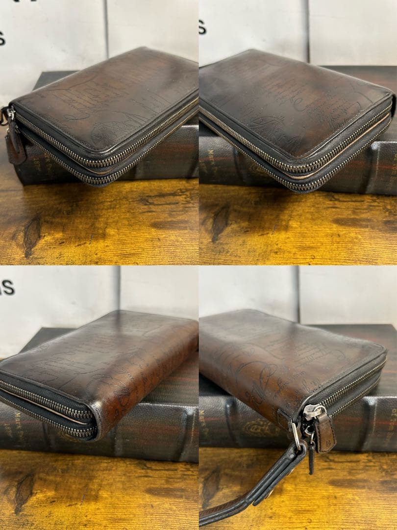 極美品　34.2万円　Berluti タリ Tali スクリットレザー　長財布