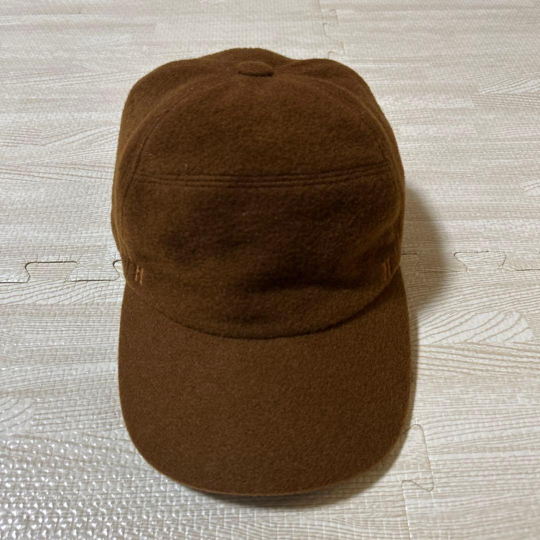 HERMES カシミヤキャップ　59 セリエ　ブラウン