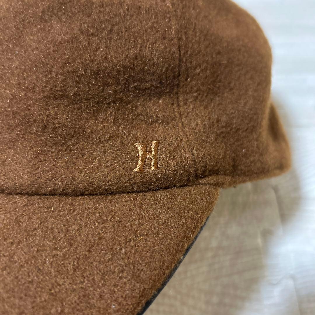 HERMES カシミヤキャップ　59 セリエ　ブラウン