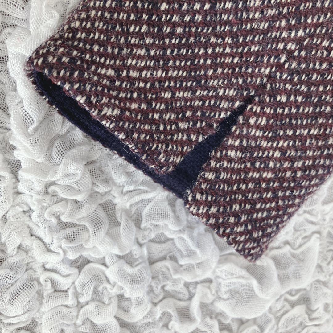 美品45R ウールツイードワンピース　ブラウン　size3フォーマル