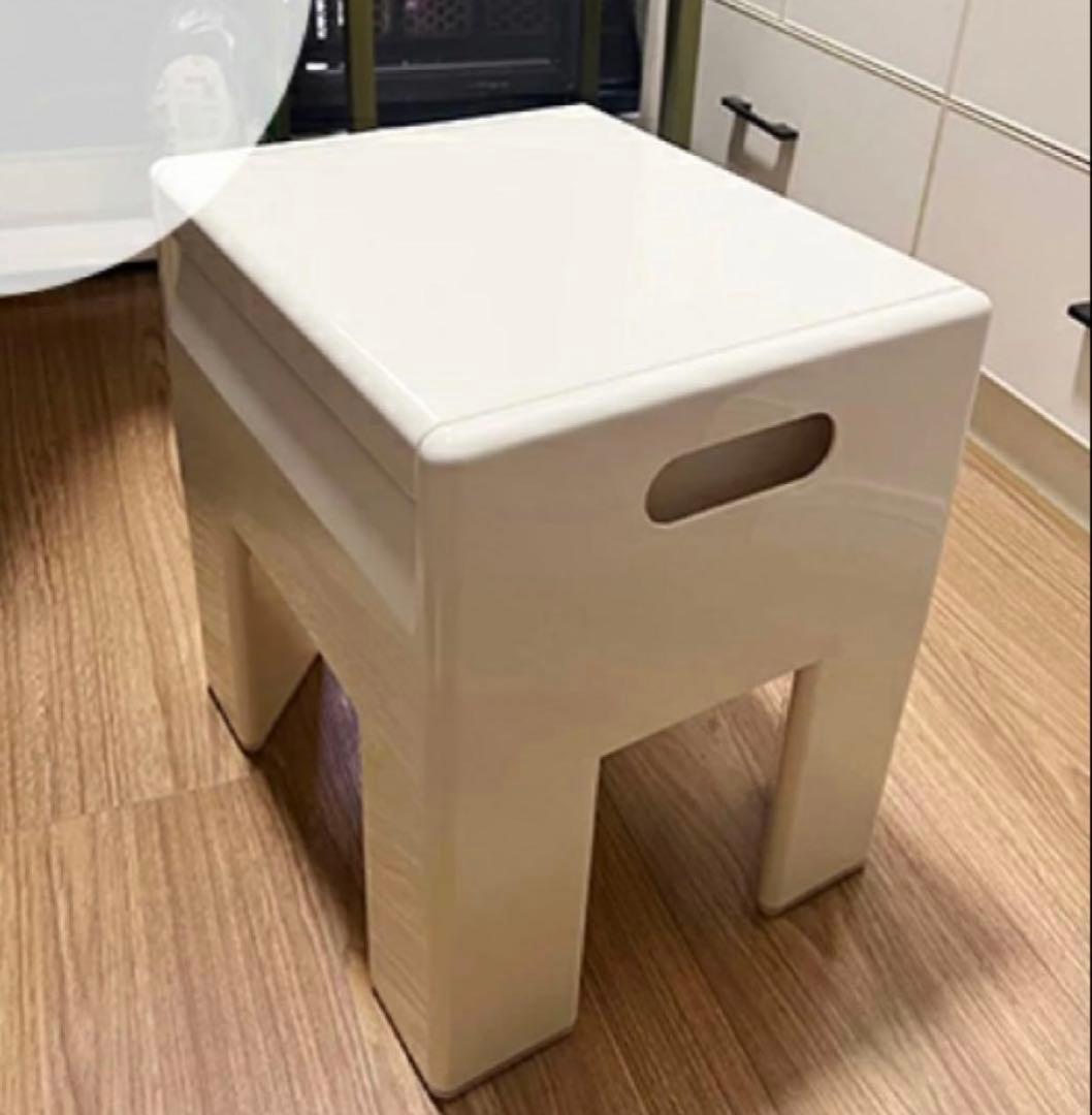 韓国✴︎アイボリー 収納付きサイドテーブル