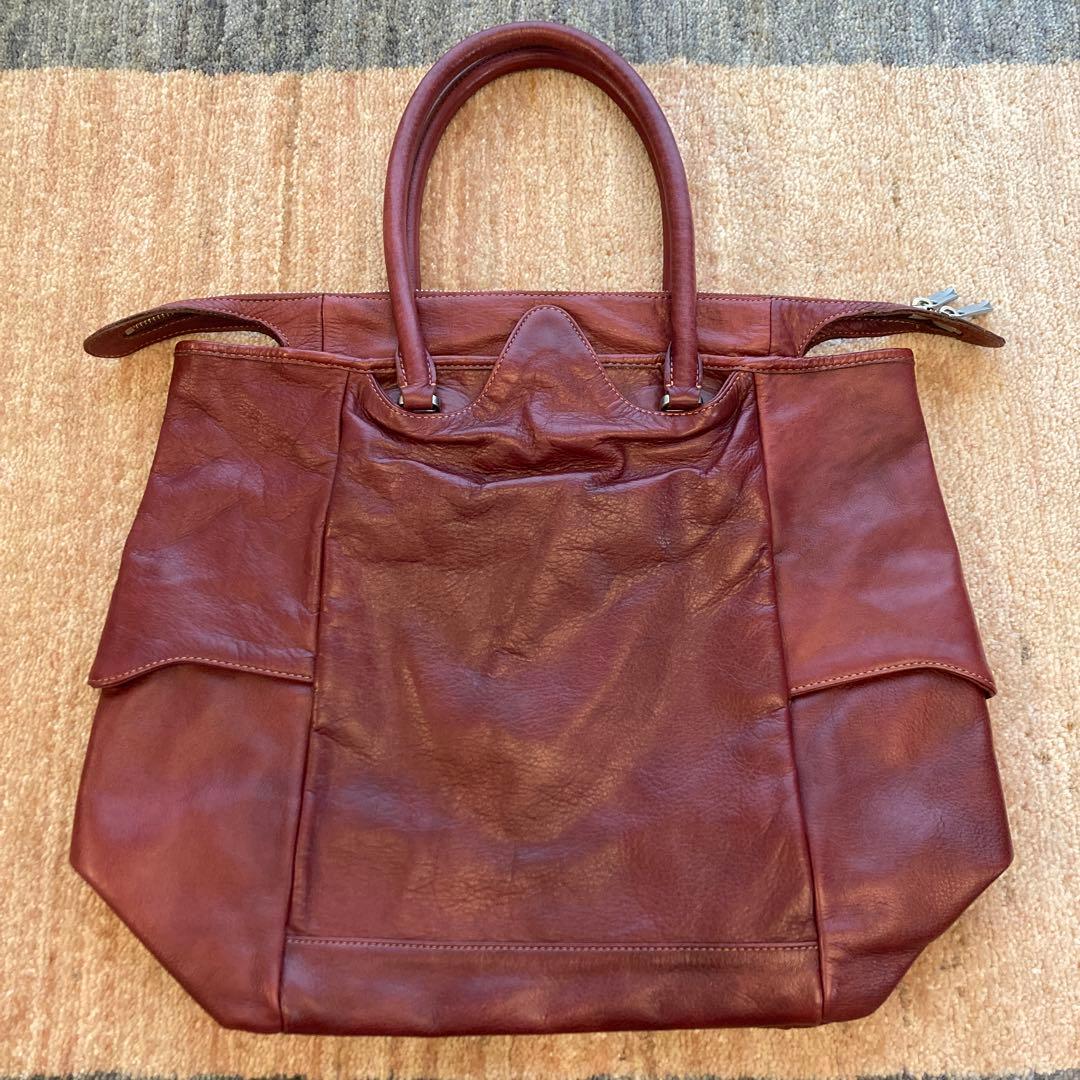 【美品】 aniary アニアリ 希少デザイン レザートートバッグ 赤 レッド