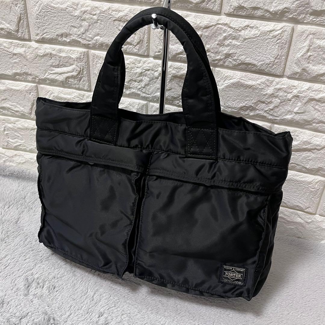 人気✨ポーター PORTER タンカー ブラック 黒 ミニトートバッグ 美品