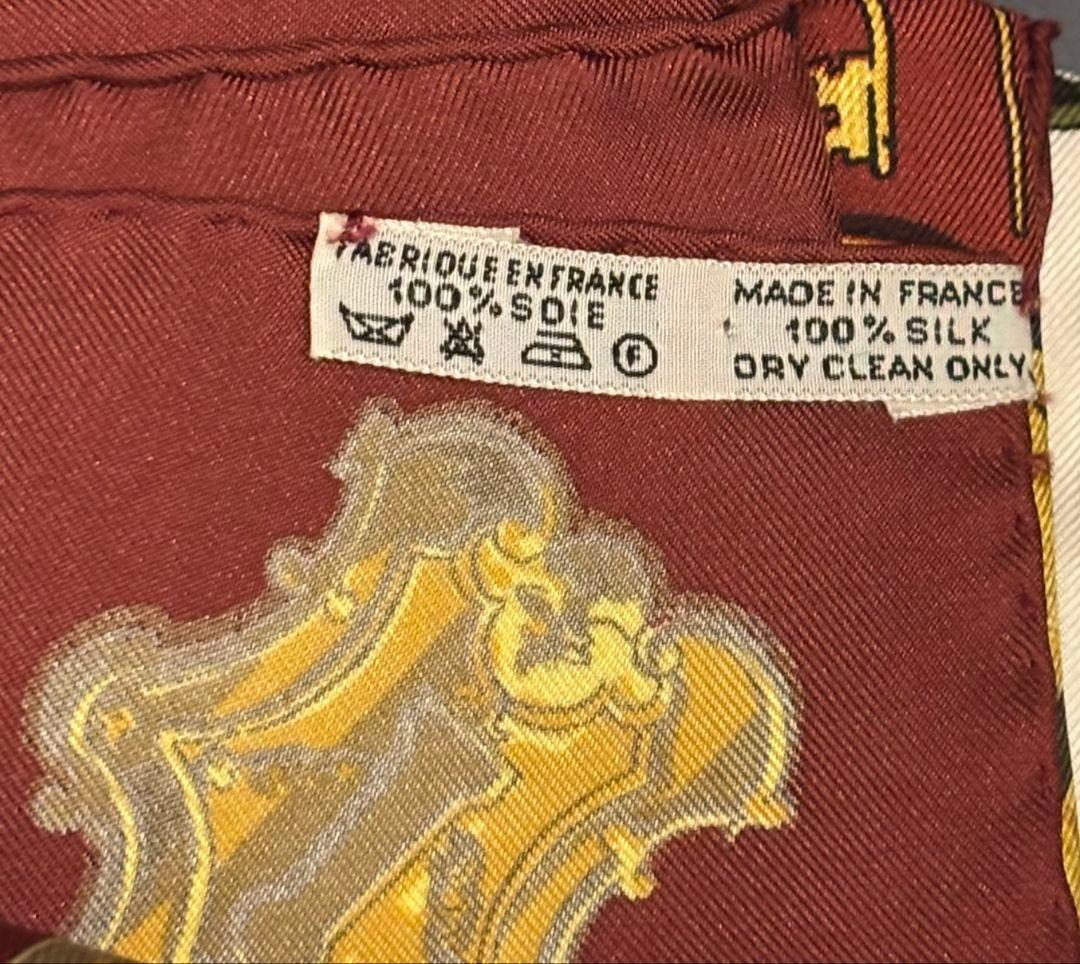 [美品] HERMES　大判スカーフ　シルク100％　エルメス