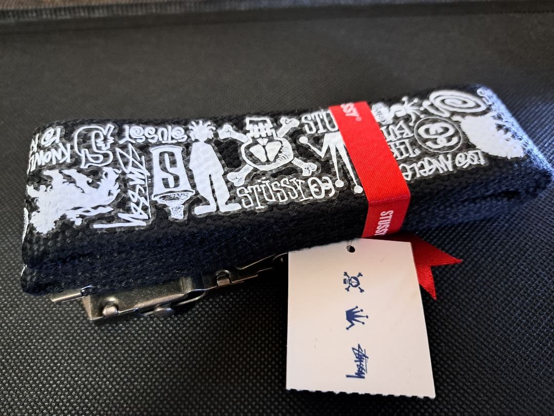 【激レア・新品】Stussy 歴代ロゴ ガチャ ベルト ／黒