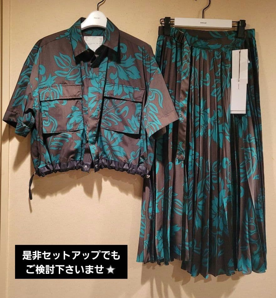 sacai 24SS 新品 52,800円 Floral Print Shirt