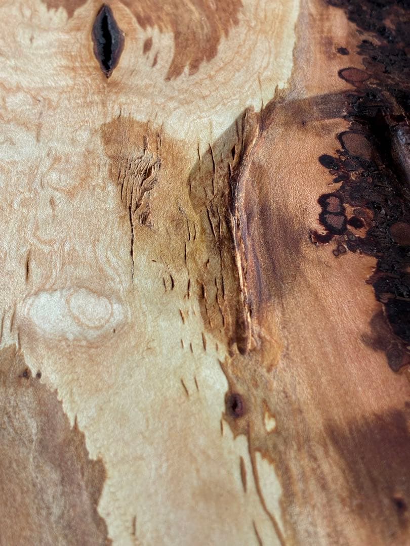 国産桜さくら【美しい色艶】無垢天然木一枚板 サイドテーブル　一点もの