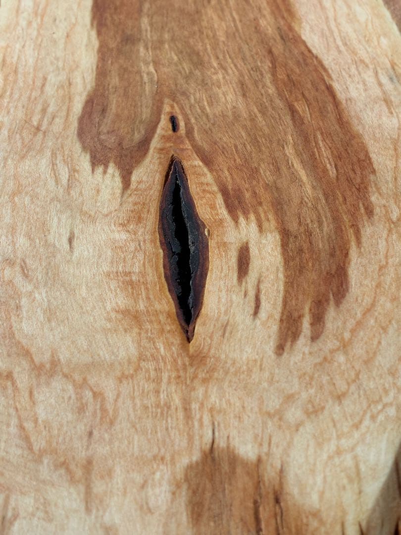 国産桜さくら【美しい色艶】無垢天然木一枚板 サイドテーブル　一点もの