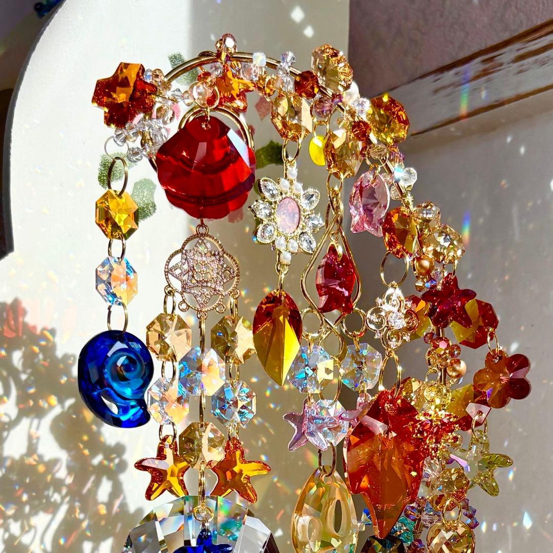 秋の海✩.*˚ SWAROVSKI置き型サンキャッチャー ✩.*˚