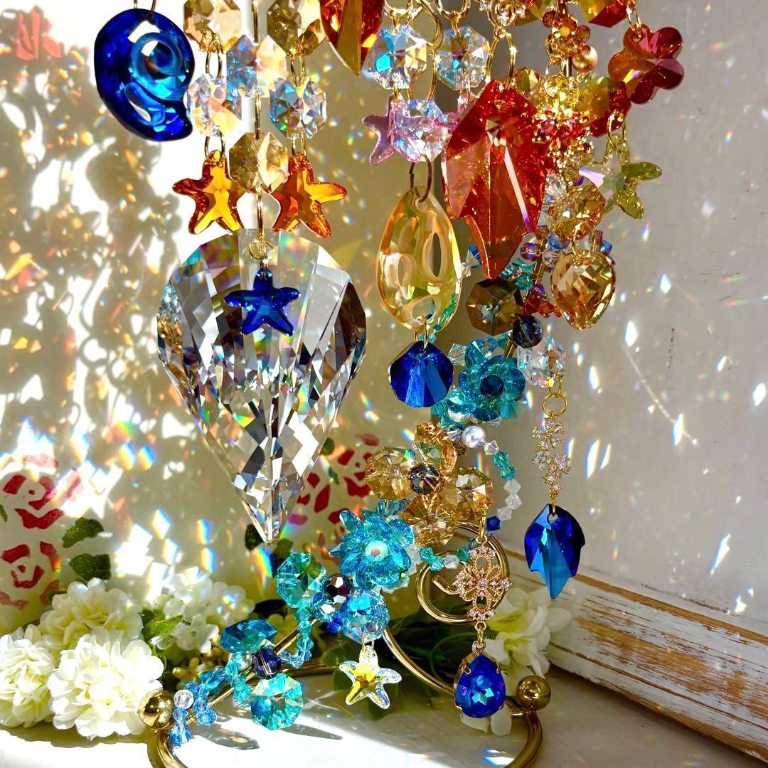 秋の海✩.*˚ SWAROVSKI置き型サンキャッチャー ✩.*˚