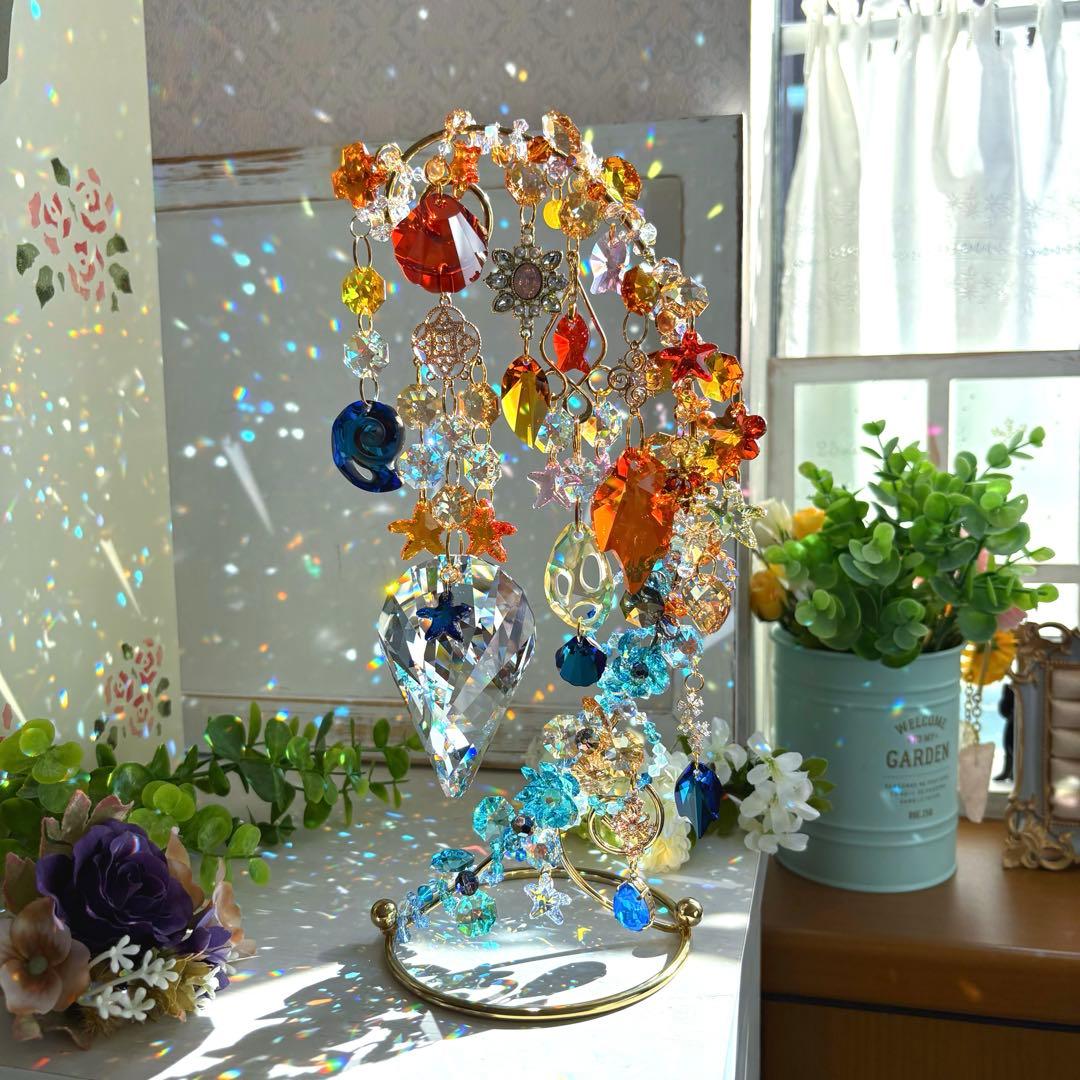 秋の海✩.*˚ SWAROVSKI置き型サンキャッチャー ✩.*˚