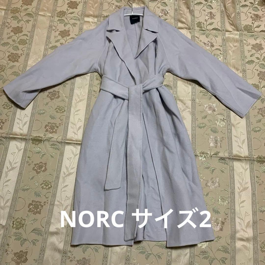 【新品未使用】NORC ロングリバーコート　ライトグレー2