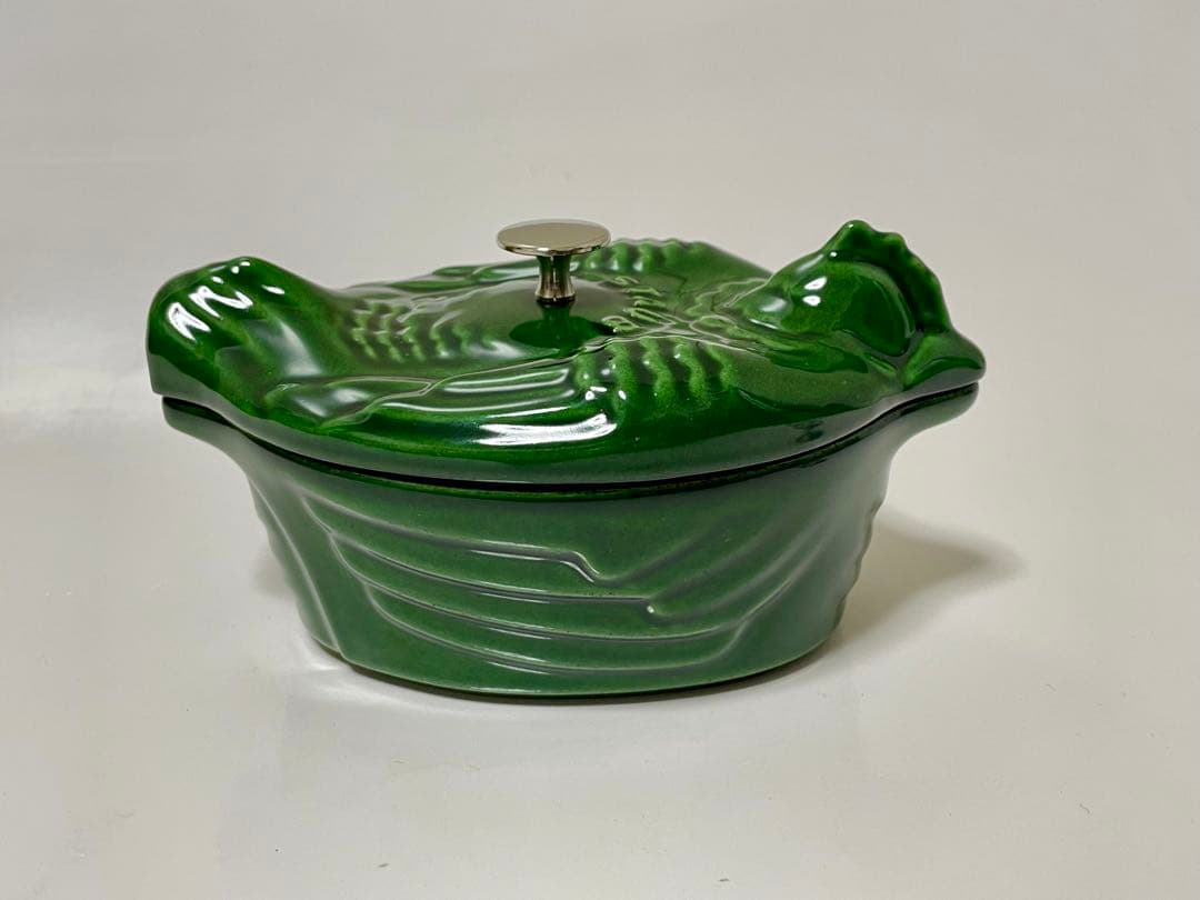 【新品】ストウブ　スモールチキン　バジルグリーン