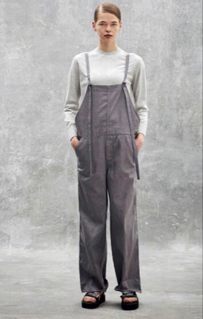 ドゥロワー　グレー デニム　サロペット