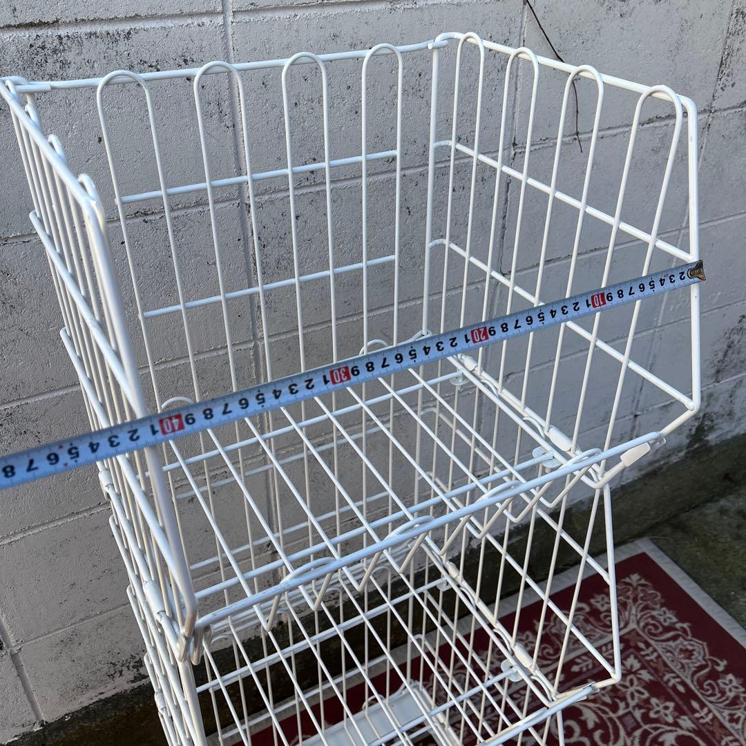 ジャンブルバスケット バスケットワゴン 3段ラック キッチンラック ランドリーA