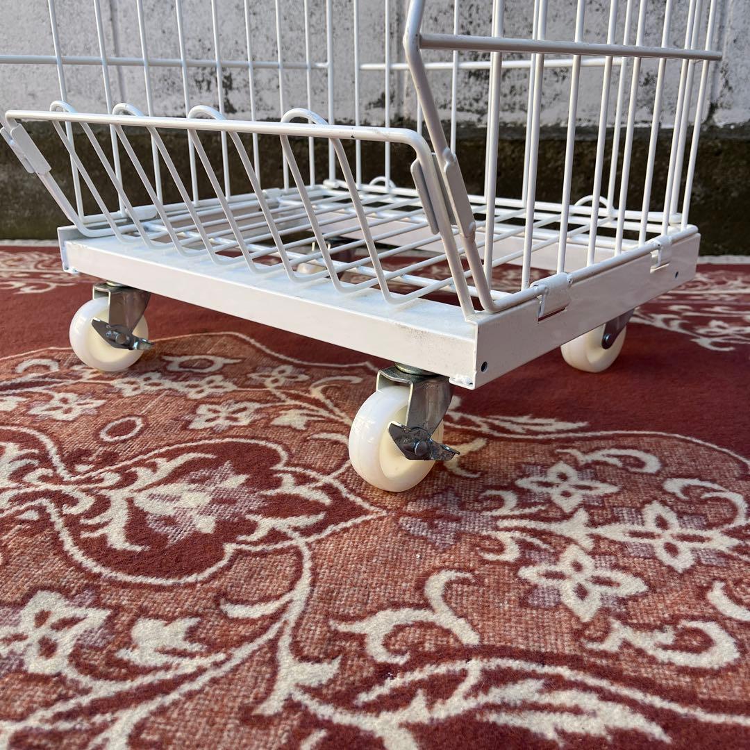 ジャンブルバスケット バスケットワゴン 3段ラック キッチンラック ランドリーA