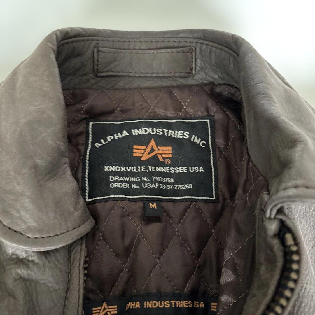 た*ん様 グレー レザー MA-1ジャケット