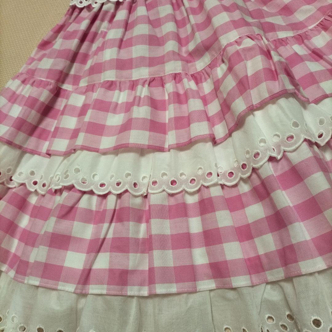 シャーリーテンプル　阪急限定ギンガムチェックサンドレス