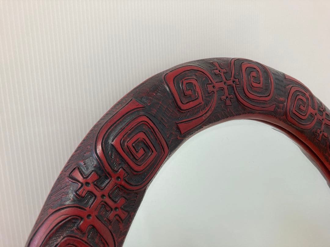 革製フレームウォールミラー