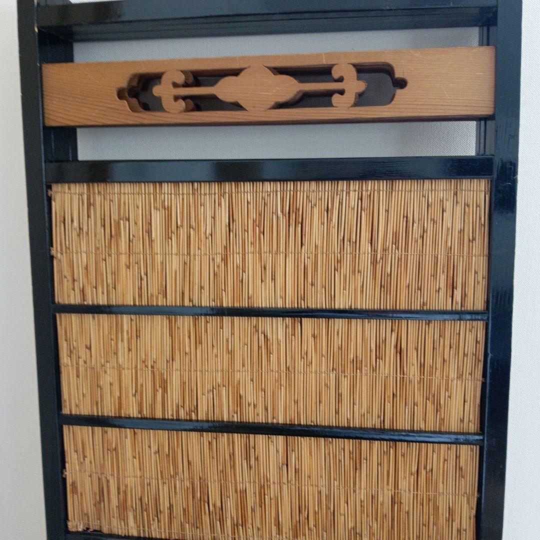 竹製装飾付き3連パーテーション税込み価格