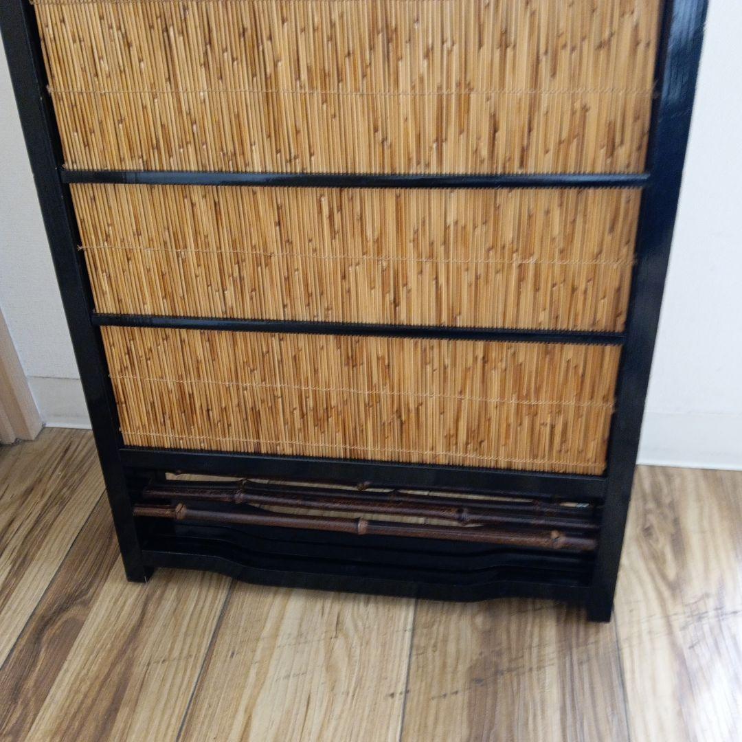 竹製装飾付き3連パーテーション税込み価格