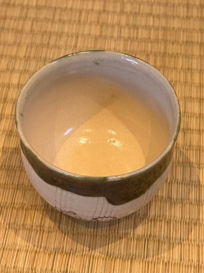 香土園　織部　宝尽くし蓋付蒸茶碗　9客　箱付 / 加藤春鼎