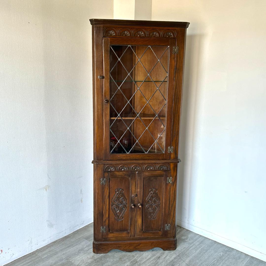 イギリス アンティーク家具 コーナーキャビネット 1930年頃 959A