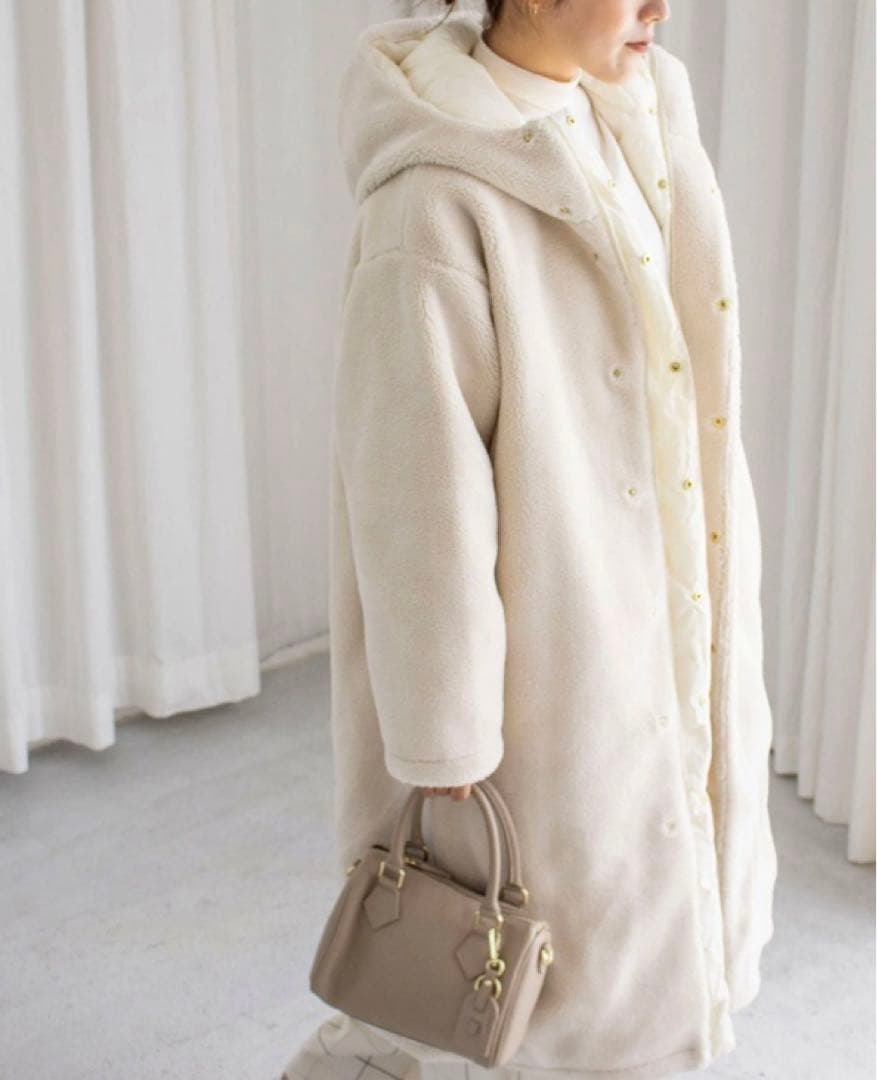 TAION × NOLLEY'S ダイヤキルト ボアロングダウン リバーシブル