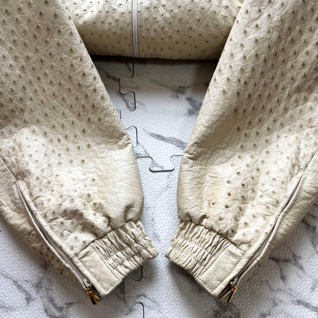 世界最高峰✨ZILLI ジリー ミンクファー襟 総オーストリッチジャケット 52