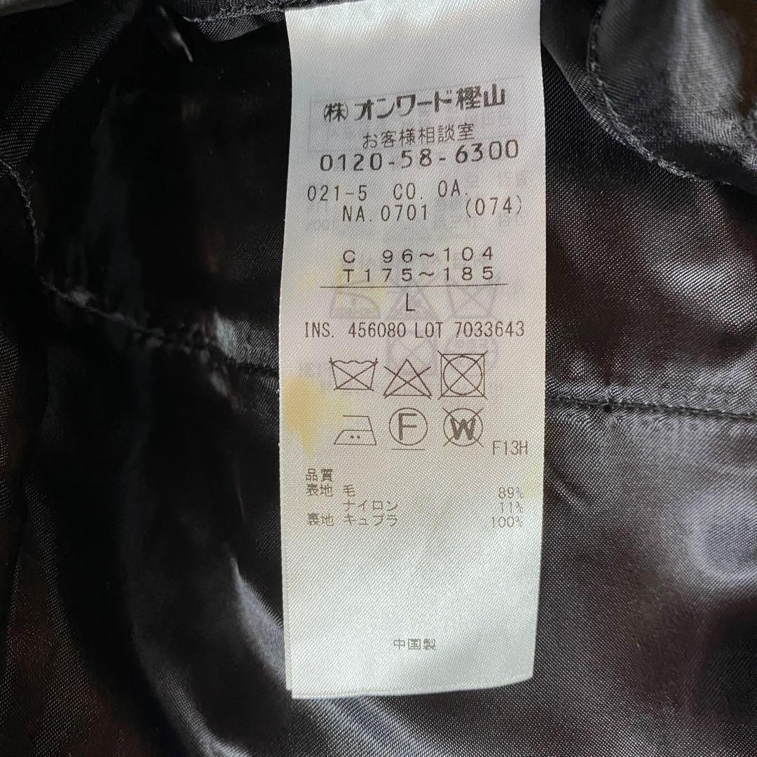 【定価12万円】　j.press ウールトレンチコート　マキシ丈　グリーン系