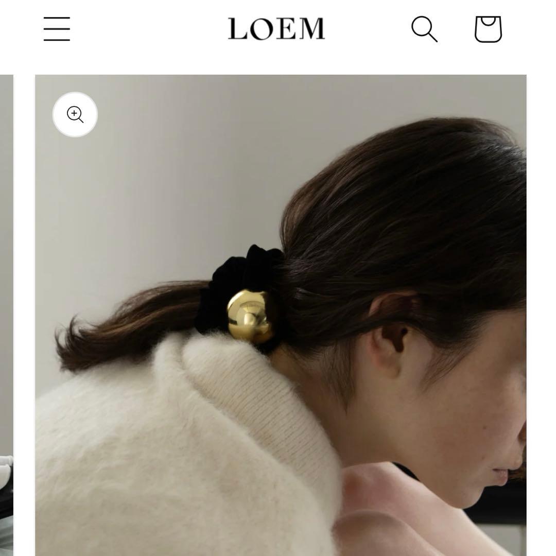 【新品•未使用】LOEM TOKYO ロエムトウキョウ　ブラックmoonシュシュ