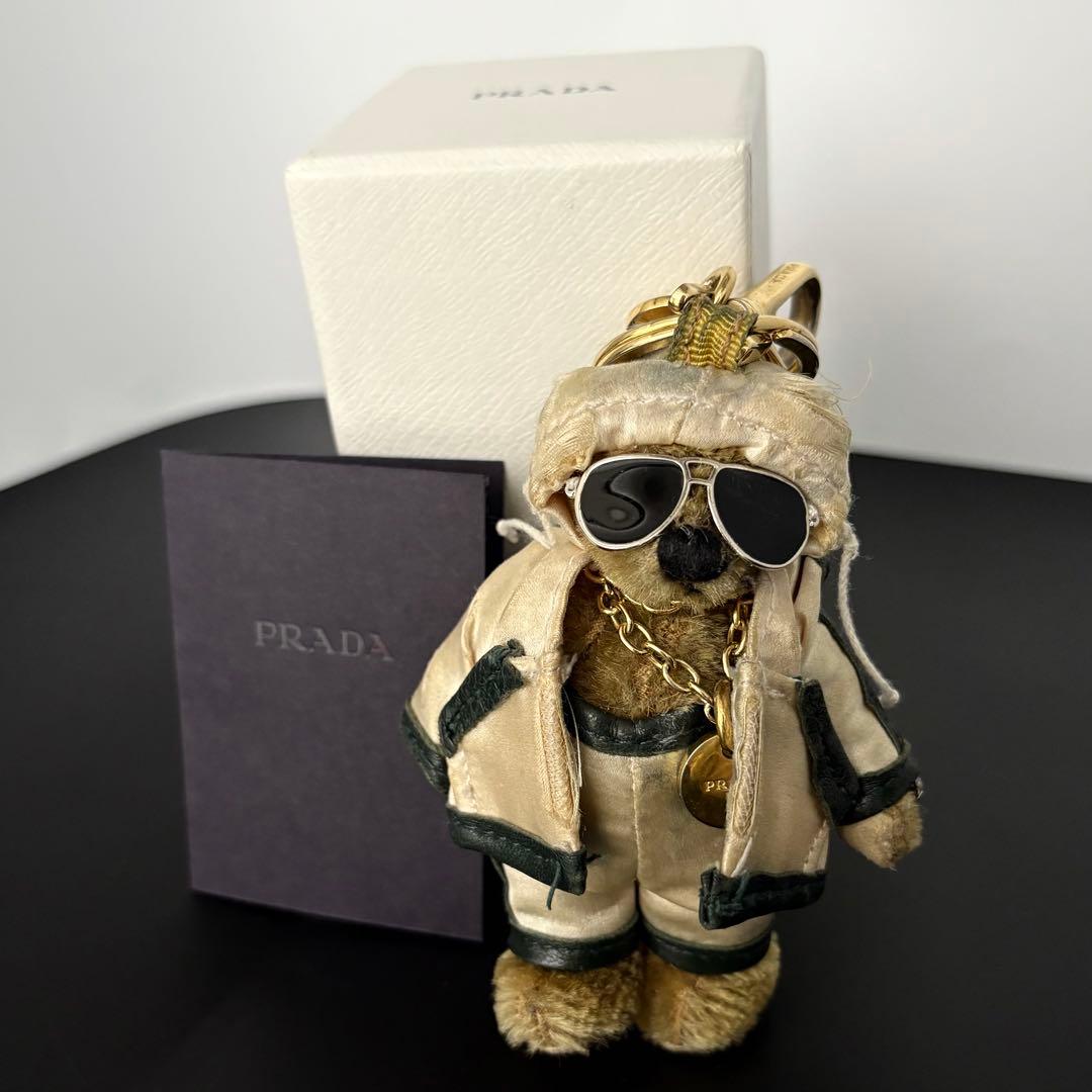 希少 レア PRADA プラダ テディベア キーホルダー キーリング サングラス