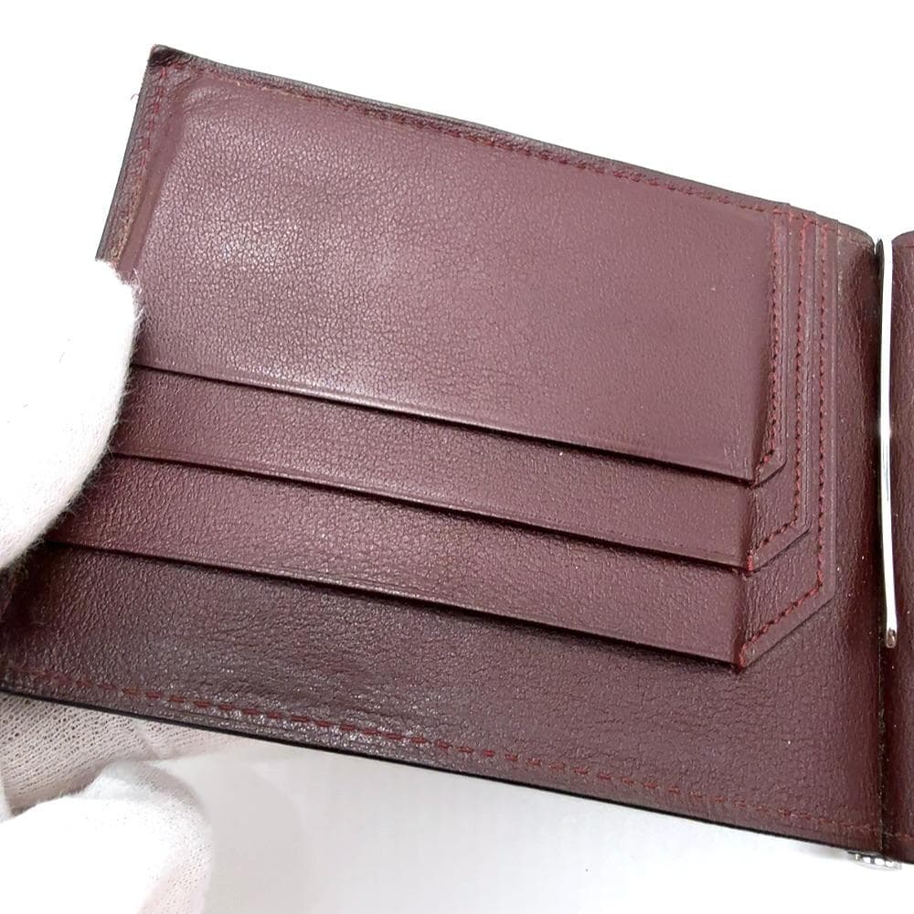 ◇カルティエ◇レザー/マストドゥカルティエ/マネークリップ/ブラック